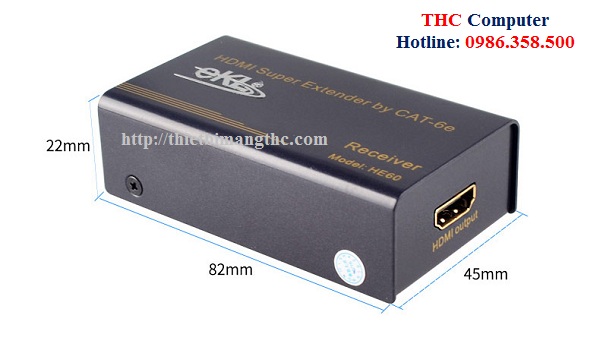 Thiết bị kéo dài hdmi to hdmi 60m, Extrenter hdmi 60m EKL